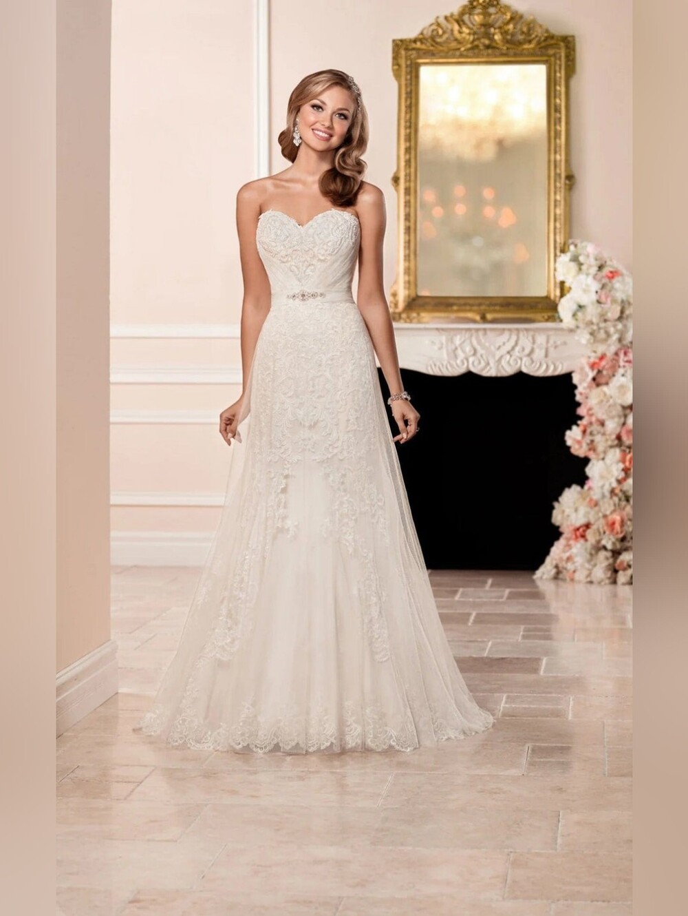 Stella York 6341 Lace & Tulle Wedding DressSize 12